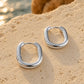 AURA OVAL HOOP EARRINGS