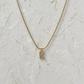 CRYSTAL LETTER CHARM NECKLACE