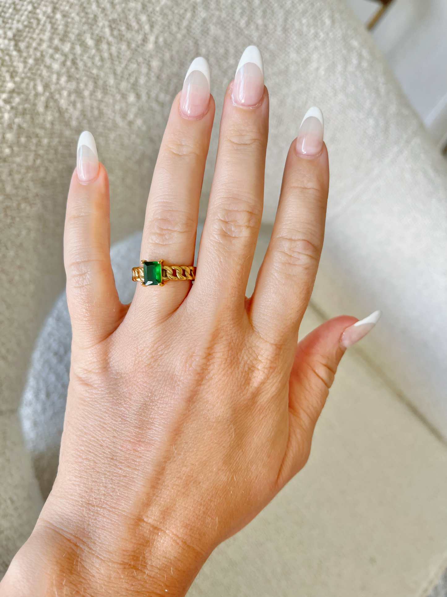 MIRA GREEN CRYSTAL RING