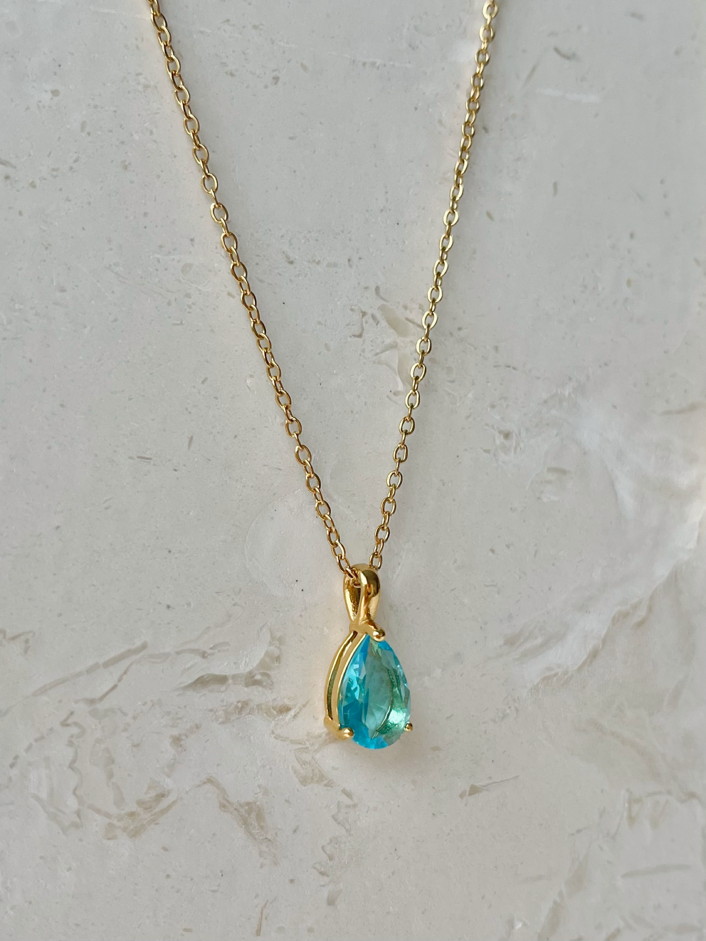 MARCH BIRTHSTONE NECKLACE