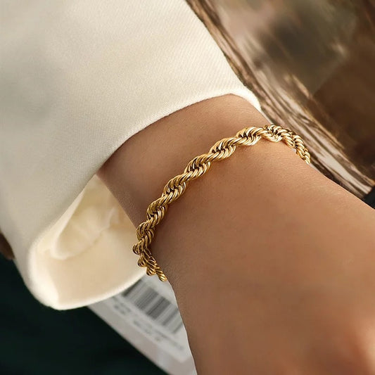 TWISTED ROPE CHAIN BRACELET