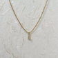 CRYSTAL LETTER CHARM NECKLACE