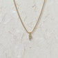 CRYSTAL LETTER CHARM NECKLACE