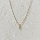 CRYSTAL LETTER CHARM NECKLACE