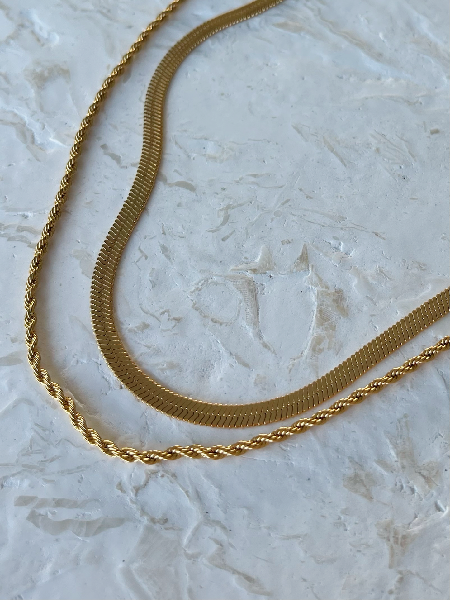 DOUBLE LAYER SNAKE ROPE CHAIN