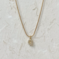 CRYSTAL LETTER CHARM NECKLACE